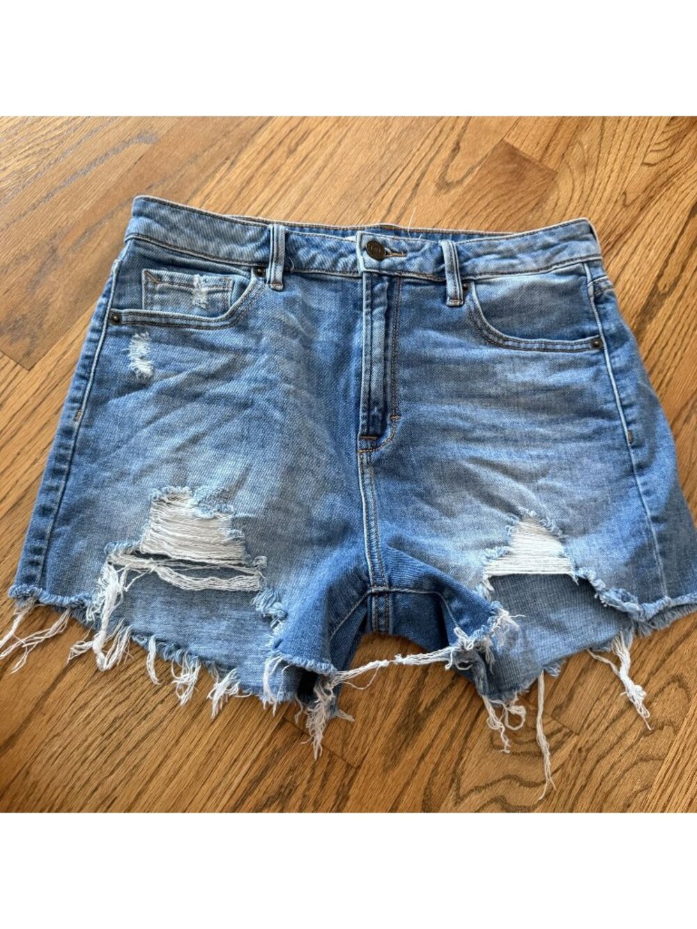 Hidden Jeans Womens Large Denim Cutoff Shorts